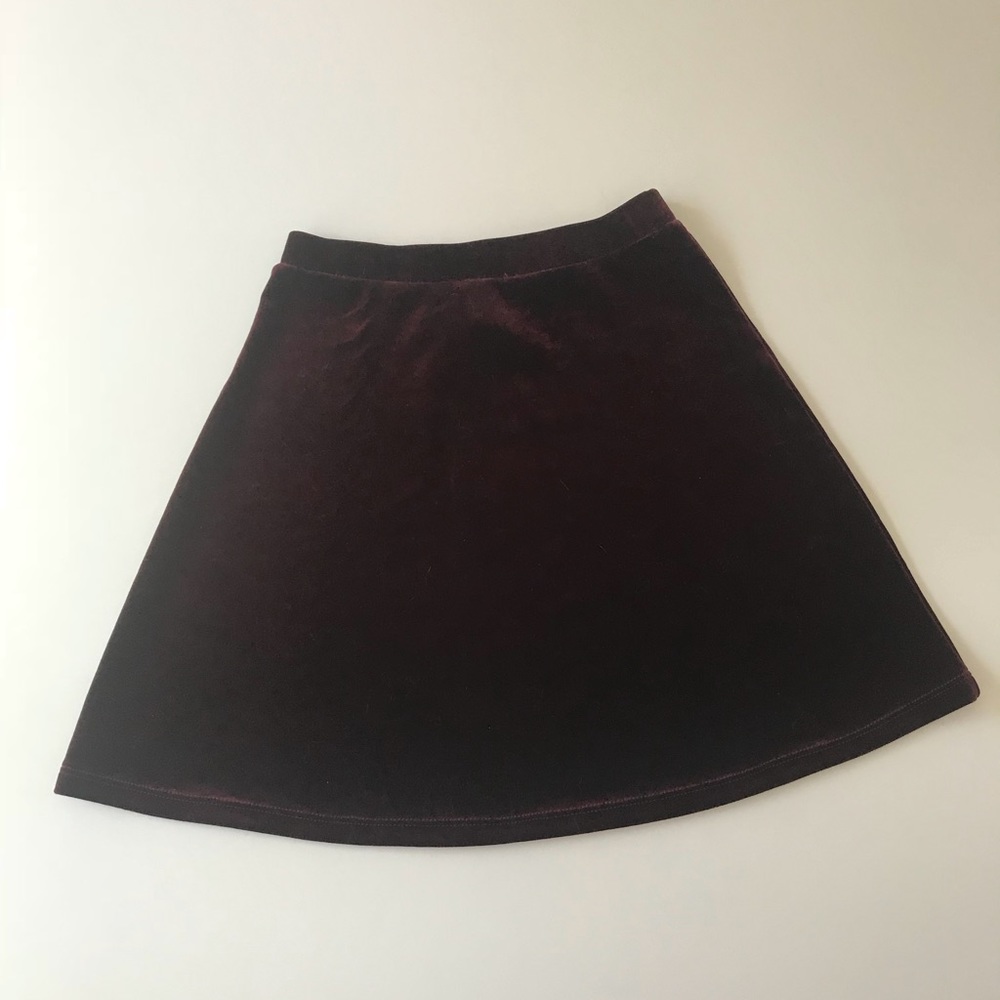 Burgundy American Apparel Mini Skirt